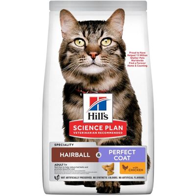 7kg Hill's Science Plan Adult Hairball & Perfect Coat Kip Kattenvoer droog 7kg Hill's Science Plan Adult Hairball & Perfect Coat Kip Kattenvoer droog