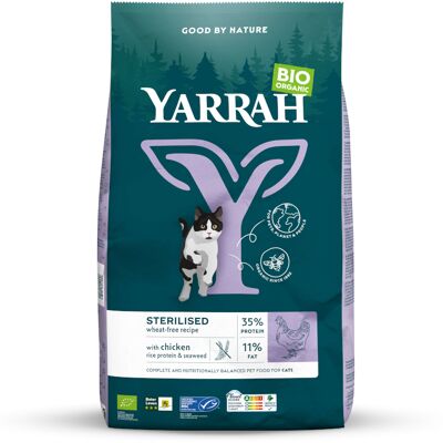 2kg Yarrah Organic Gesteriliseerd Tarwevrij met Kip Kattenvoer droog 2kg Yarrah Organic Gesteriliseerd Tarwevrij met Kip Kattenvoer droog