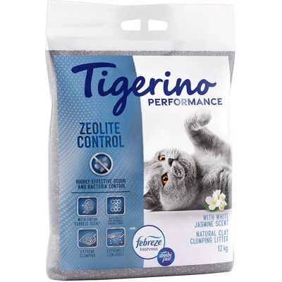 2x12kg Tigerino Performance Febreze/Ambi Pur Freshness Zeolite Control Kattenbakvulling 2x12kg Tigerino Performance Febreze/Ambi Pur Freshness Zeolite Control Kattenbakvulling