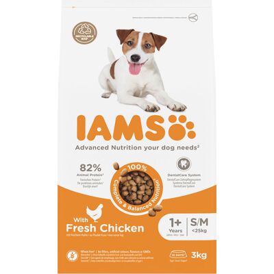 IAMS Advanced Nutrition Adult Small & Medium Dog met Kip - Dubbelpak: 2 x 3 kg IAMS Advanced Nutrition Adult Small & Medium Dog met Kip - Dubbelpak: 2 x 3 kg
