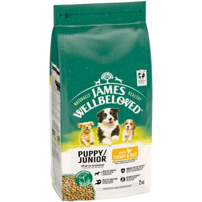 James Wellbeloved Junior Dog Hypoallergenic Kalkoen & Rijst - 2 kg James Wellbeloved Junior Dog Hypoallergenic Kalkoen & Rijst - 2 kg