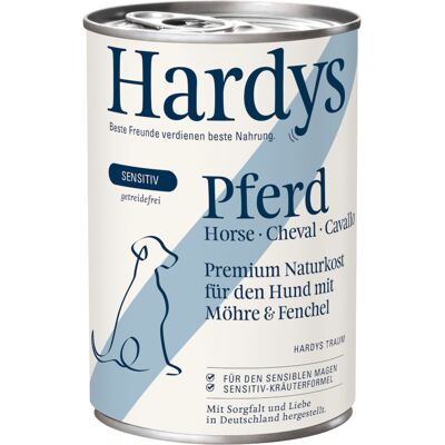 6x400g Hardys Senistive Horse natvoer voor honden 6x400g Hardys Senistive Horse natvoer voor honden