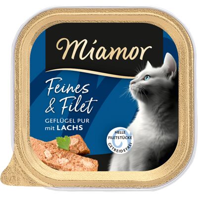 16x 100g Miamor Fijn & Filet Gevogelte Pur & Zalm Natvoer voor katten 16x 100g Miamor Fijn & Filet Gevogelte Pur & Zalm Natvoer voor katten