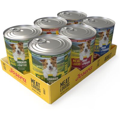 Josera Meatlovers Menu 6 x 800 g - Mixpakket (3 Soorten, nieuwDesign) Josera Meatlovers Menu 6 x 800 g - Mixpakket (3 Soorten, nieuwDesign)