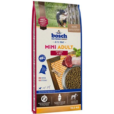 15kg bosch Mini Adult Lam & Rijst Hondenvoer 15kg bosch Mini Adult Lam & Rijst Hondenvoer