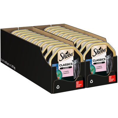 22x85g Zalm in Paté Sheba Classics Kattenvoer Kuipjes 22x85g Zalm in Paté Sheba Classics Kattenvoer Kuipjes