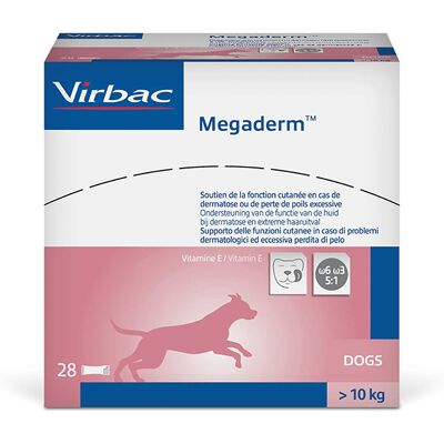 Virbac Megaderm - 28 x 8 ml Honden >10kg Virbac Megaderm - 28 x 8 ml Honden >10kg