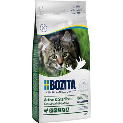 10kg Grainfree Active & Sterilised Lam Bozita Kattenvoer 10kg Grainfree Active & Sterilised Lam Bozita Kattenvoer