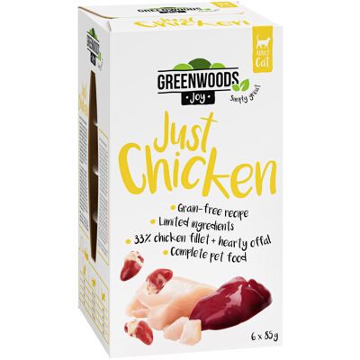 24x85g Greenwoods Joy Just Chicken Kipfilet Kattenvoer nat 24x85g Greenwoods Joy Just Chicken Kipfilet Kattenvoer nat