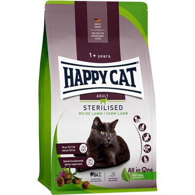 10kg Happy Cat Gesteriliseerd Adult weidelam droogvoer voor katten 10kg Happy Cat Gesteriliseerd Adult weidelam droogvoer voor katten