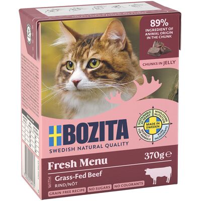 24x370g Stukjes in Gelei met Rundergehakt Bozita Kattenvoer 24x370g Stukjes in Gelei met Rundergehakt Bozita Kattenvoer