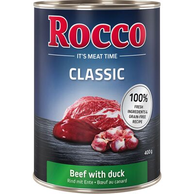 24x400g Rund met Eend Rocco Classic Hondenvoer 24x400g Rund met Eend Rocco Classic Hondenvoer