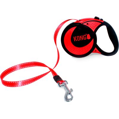 KONG Ultimate Intrekbare Lijn XL tot 70kg ca. 5m lang rood Hond KONG Ultimate Intrekbare Lijn XL tot 70kg ca. 5m lang rood Hond