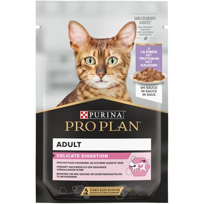 4 + 1 gratis! 30 x 85 g / 120 X 85 g Purina Pro Plan natvoer voor katten - Delicate Digestion Kalkoen 30 x 85 g 4 + 1 gratis! 30 x 85 g / 120 X 85 g Purina Pro Plan natvoer voor katten - Delicate Digestion Kalkoen 30 x 85 g