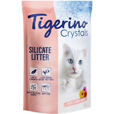 6x 5L Flower-Power Tigerino Crystals Kattenbakvulling 6x 5L Flower-Power Tigerino Crystals Kattenbakvulling