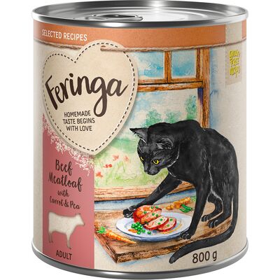 6x800g Gehaktbrood met Wortel en Erwten Feringa Selected Recipes Katten Natvoer 6x800g Gehaktbrood met Wortel en Erwten Feringa Selected Recipes Katten Natvoer
