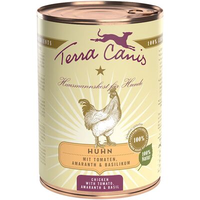 6x 400g Kip met tomaat, amarant & basilicum Terra Canis hondenvoer nat 6x 400g Kip met tomaat, amarant & basilicum Terra Canis hondenvoer nat