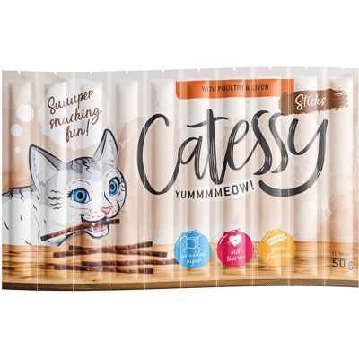 150x5g Sticks Gevogelte & Lever Catessy Kattensnacks 150x5g Sticks Gevogelte & Lever Catessy Kattensnacks