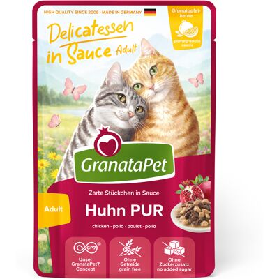 12x 100g GranataPet Delicatessen in Saus Pure Kip Natvoer voor Katten 12x 100g GranataPet Delicatessen in Saus Pure Kip Natvoer voor Katten