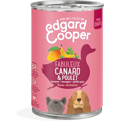 Edgard & Cooper Puppy graanvrij 6 x 400 g - Eend & Kip Edgard & Cooper Puppy graanvrij 6 x 400 g - Eend & Kip