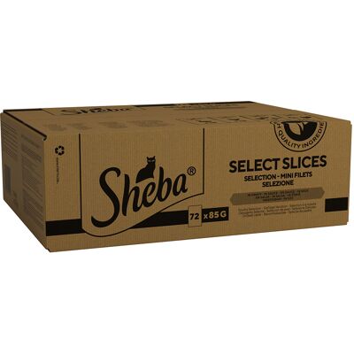 72x85g Sheba portiezak Selectie in Saus Gevogelte Variatie nat kattenvoer 72x85g Sheba portiezak Selectie in Saus Gevogelte Variatie nat kattenvoer
