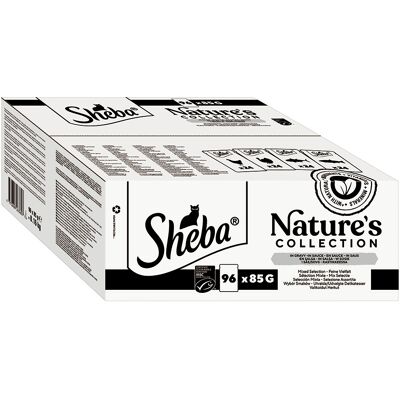 96x 85g Sheba Nature's Collection in Saus Fijne variatie Kattenvoer nat 96x 85g Sheba Nature's Collection in Saus Fijne variatie Kattenvoer nat