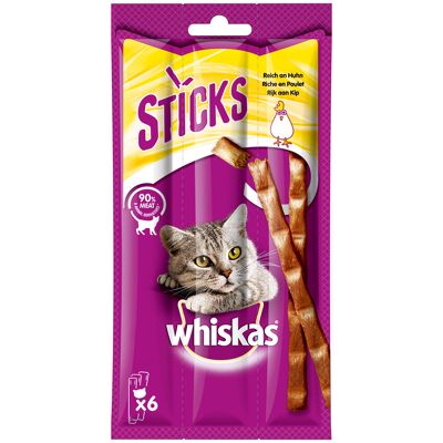 14x 36g Whiskas Sticks Rijk aan Kip Kattensnacks 14x 36g Whiskas Sticks Rijk aan Kip Kattensnacks