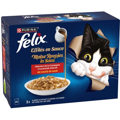 48x 85g Felix "Gravy Lover - As Good As It Looks" Zakjes Smaakvariatie van het Platteland Kattenvoer Nat 48x 85g Felix "Gravy Lover - As Good As It Looks" Zakjes Smaakvariatie van het Platteland Kattenvoer Nat