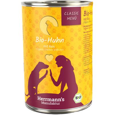 Herrmanns Herrmann's Menu Classic 6 x 400 g - Bio-Kip met Bio-Rijst Herrmanns Herrmann's Menu Classic 6 x 400 g - Bio-Kip met Bio-Rijst