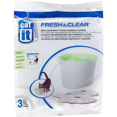 - Voordeelpakket: Vervangfilter 3 x 3 stuks - Catit Design Fresh & Clear Drinkfontein 3 l - Voordeelpakket: Vervangfilter 3 x 3 stuks - Catit Design Fresh & Clear Drinkfontein 3 l