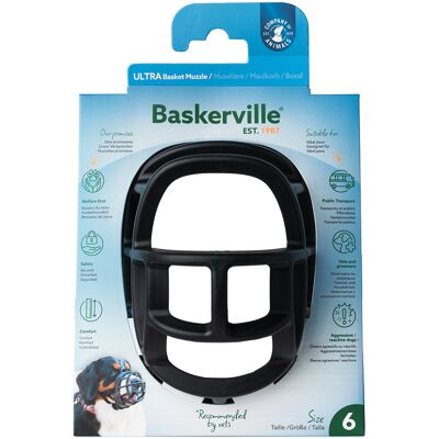 Muilkorf Baskerville Ultra 2.0 - Maat 6: Bijv. Rottweiler, Duitse Dog Muilkorf Baskerville Ultra 2.0 - Maat 6: Bijv. Rottweiler, Duitse Dog