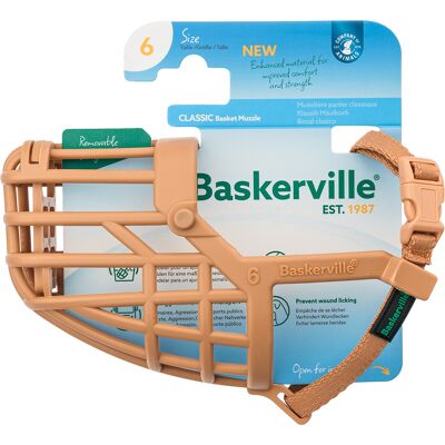 Baskerville Klassieke Muilkorf Beige Maat 6 Hond Baskerville Klassieke Muilkorf Beige Maat 6 Hond
