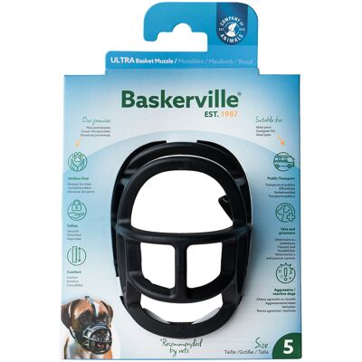 Muilkorf Baskerville Ultra 2.0 - Maat 5: Bijv. Labrador, Herdershond Muilkorf Baskerville Ultra 2.0 - Maat 5: Bijv. Labrador, Herdershond