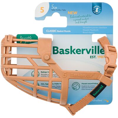 Baskerville Klassieke Muilkorf Beige Maat 5 Hond Baskerville Klassieke Muilkorf Beige Maat 5 Hond