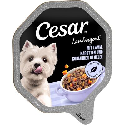 Megapack Cesar kuipjes 28 x 150 g - Lam, wortelen en koriander in gelei Megapack Cesar kuipjes 28 x 150 g - Lam, wortelen en koriander in gelei