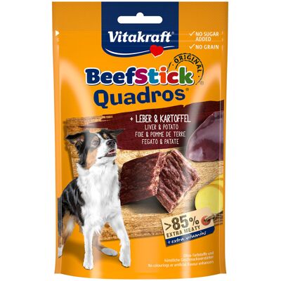 Voordeelpakket: 7x70g Vitakraft Beef Stick Quadros Lever & Aardappel hondensnacks Voordeelpakket: 7x70g Vitakraft Beef Stick Quadros Lever & Aardappel hondensnacks