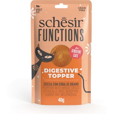 12x40g Pompoen met tarwegras Schesir Functions Digestive Topper natvoer voor katten 12x40g Pompoen met tarwegras Schesir Functions Digestive Topper natvoer voor katten