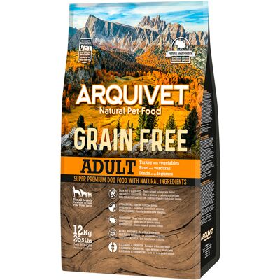 12kg Arquivet Dog Grain Free Kalkoen droogvoer voor honden 12kg Arquivet Dog Grain Free Kalkoen droogvoer voor honden