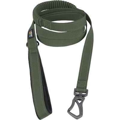 Rukka Bliss x schokabsorberende hondenriem, maat olijf L: 200 cm lang, 25 mm brede hond Rukka Bliss x schokabsorberende hondenriem, maat olijf L: 200 cm lang, 25 mm brede hond