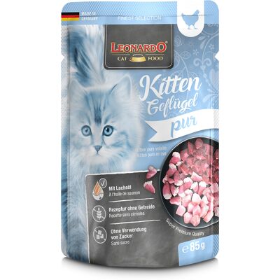 16x85g Finest Selection Zakjes Kitten: gevogelte Leonardo Kattenvoer 16x85g Finest Selection Zakjes Kitten: gevogelte Leonardo Kattenvoer
