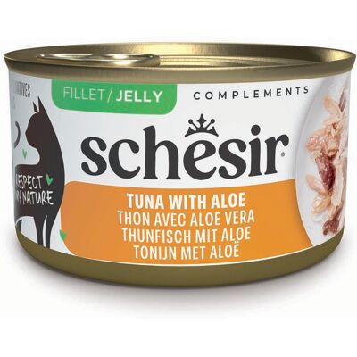 Voordeelpakket: 24x70g Schesir Complementen in gelei tonijn met aloë natvoer voor katten Voordeelpakket: 24x70g Schesir Complementen in gelei tonijn met aloë natvoer voor katten