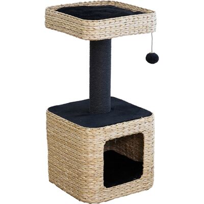 Karlie waterhyacint krabmeubel Sombra S zwart/naturel voor katten Karlie waterhyacint krabmeubel Sombra S zwart/naturel voor katten