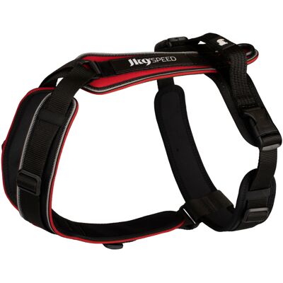 Julius-K9 Snelheidsharnas Rood Maat L 70-85cm borstomtrek voor honden Julius-K9 Snelheidsharnas Rood Maat L 70-85cm borstomtrek voor honden
