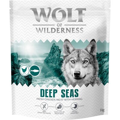 Wolf of Wilderness Adult "Deep Seas" Haring - graanvrij - Voordeelpakket: 4 x 1 kg nieuwe receptuur Wolf of Wilderness Adult "Deep Seas" Haring - graanvrij - Voordeelpakket: 4 x 1 kg nieuwe receptuur