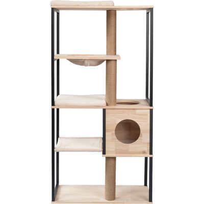 Designed by Lotte Houten Krabpaal Nala XL naturel/zwart Kat Designed by Lotte Houten Krabpaal Nala XL naturel/zwart Kat