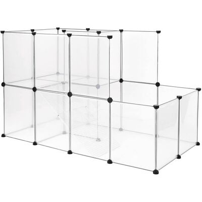 Lionto kunststof vrijloopren over 2 verdiepingen 147x75x92cm voor kleine dieren Lionto kunststof vrijloopren over 2 verdiepingen 147x75x92cm voor kleine dieren