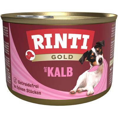 12x185g Rinti Gold Kalf Hondenvoer 12x185g Rinti Gold Kalf Hondenvoer