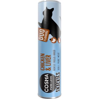 140g Snackies DUO 5 x Kippenborst & Kiplever Cosma Kattensnacks 140g Snackies DUO 5 x Kippenborst & Kiplever Cosma Kattensnacks