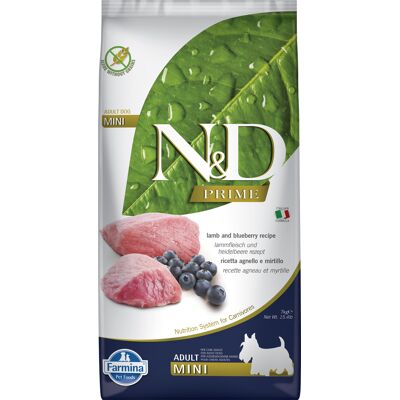 7kg Prime Graanvrije Adult Mini Lam Bosbes Farmina N&D droge honden 7kg Prime Graanvrije Adult Mini Lam Bosbes Farmina N&D droge honden