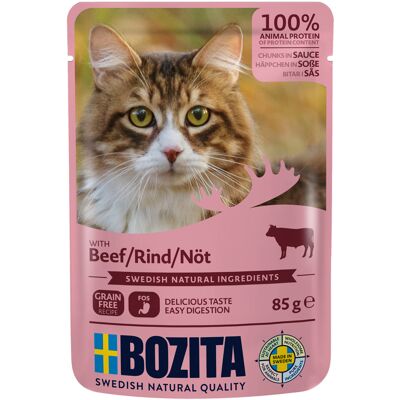 12x85g Stukjes in Saus Pouch Rund Bozita Kattenvoer 12x85g Stukjes in Saus Pouch Rund Bozita Kattenvoer